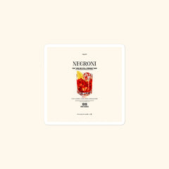 Portraits de Famille Liquid The Sticker Negroni 3x3 High Opacity Durable Front