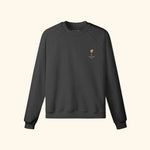 Portraits de Famille Liquid The Sweatshirt Aperol Spritz Midnight Black Heavy Cotton Front