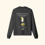 Portraits de Famille Liquid The Sweatshirt French 75 Midnight Black Heavy Cotton Back