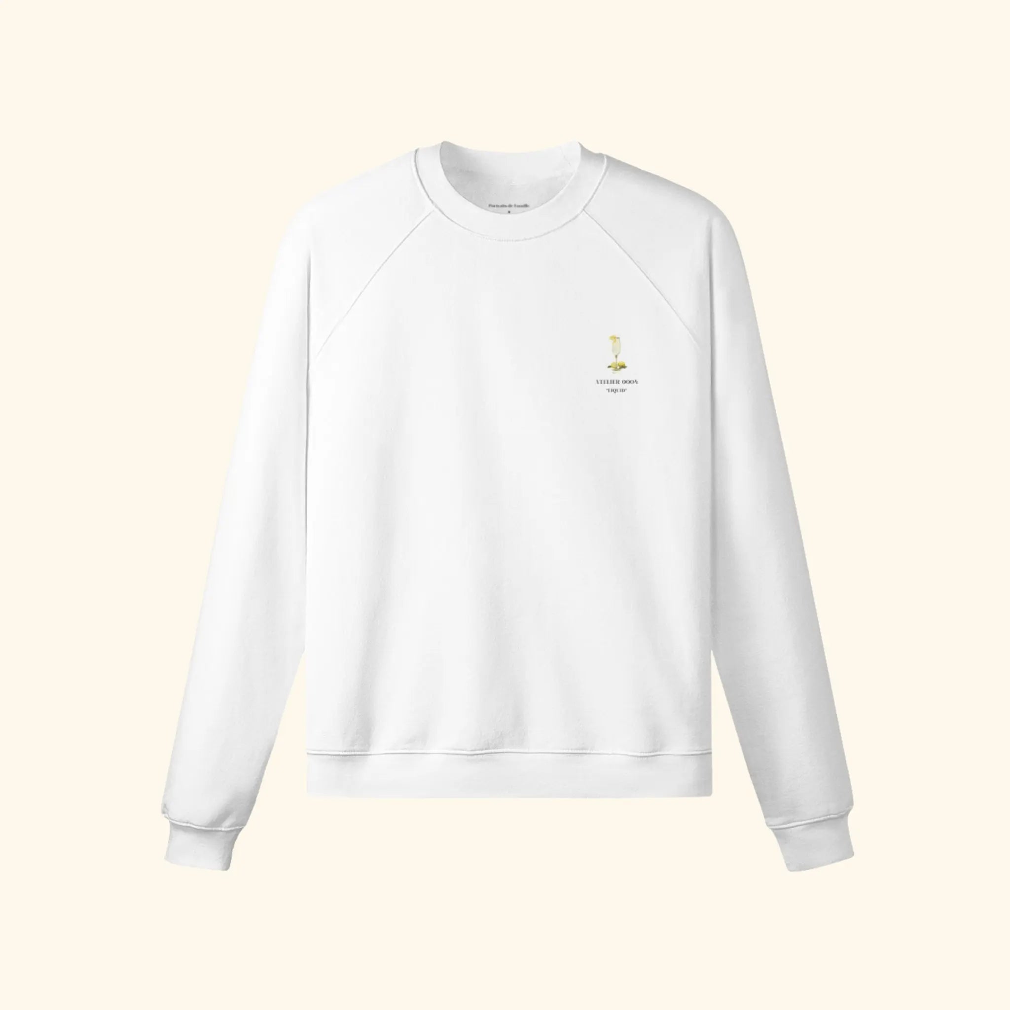 Portraits de Famille Liquid The Sweatshirt French 75 Off White Heavy Cotton Front