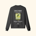 Portraits de Famille Liquid The Sweatshirt Gin & Tonic Midnight Black Heavy Cotton Back