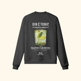 Portraits de Famille Liquid The Sweatshirt Gin & Tonic Midnight Black Heavy Cotton Back