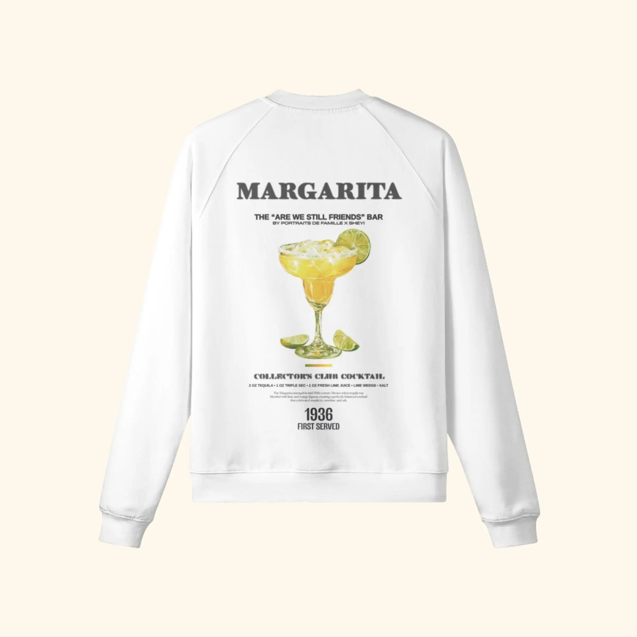 Portraits de Famille Liquid The Sweatshirt Margarita Off White Heavy Cotton Back