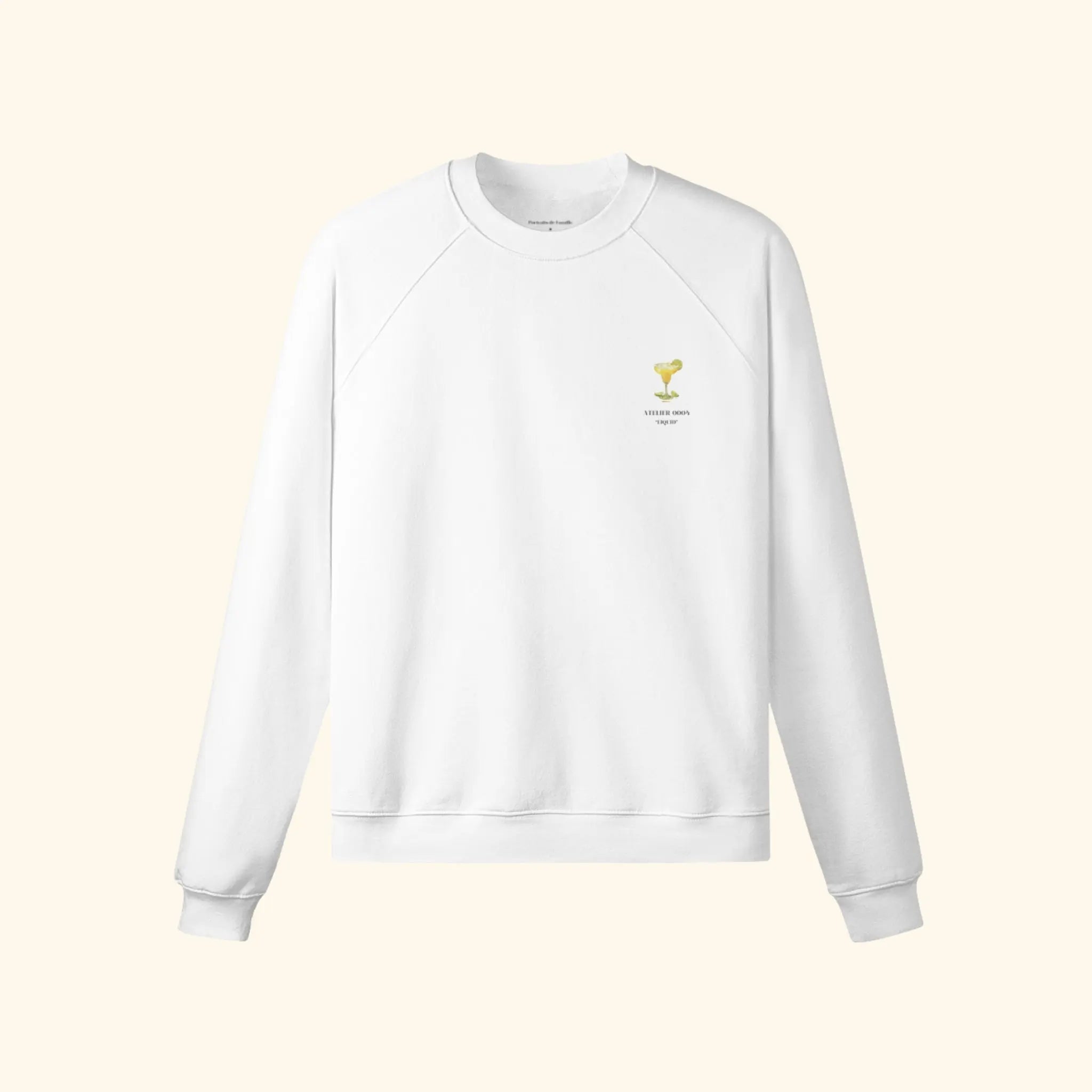 Portraits de Famille Liquid The Sweatshirt Margarita Off White Heavy Cotton Front