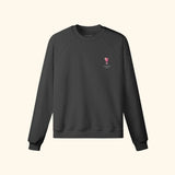 Portraits de Famille Liquid The Sweatshirt Sangria Midnight Black Heavy Cotton Front
