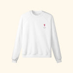 Portraits de Famille Liquid The Sweatshirt Sangria Off White Heavy Cotton Front