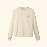 Portraits de Famille Liquid The Sweatshirt Sangria Pastel Beige Heavy Cotton Front