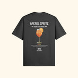 Portraits de Famille Liquid The Tee Aperol Spritz Midnight Black Heavy Cotton Back