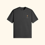 Portraits de Famille Liquid The Tee Aperol Spritz Midnight Black Heavy Cotton Front