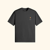 Portraits de Famille Liquid The Tee Aperol Spritz Midnight Black Heavy Cotton Front