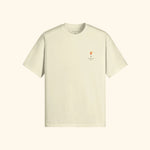 Portraits de Famille Liquid The Tee Aperol Spritz Pastel Cream Heavy Cotton Front