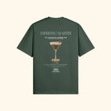 Portraits de Famille Liquid The Tee Espresso Martini Forest Green Heavy Cotton Back