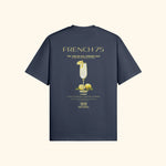 Portraits de Famille Liquid The Tee French 75 Harbor Blue Heavy Cotton Back