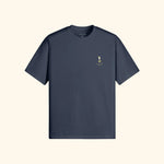 Portraits de Famille Liquid The Tee French 75 Harbor Blue Heavy Cotton Front