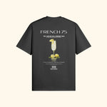Portraits de Famille Liquid The Tee French 75 Midnight Black Heavy Cotton Back