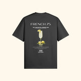 Portraits de Famille Liquid The Tee French 75 Midnight Black Heavy Cotton Back