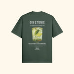 Portraits de Famille Liquid The Tee Gin & Tonic Forest Green Heavy Cotton Back
