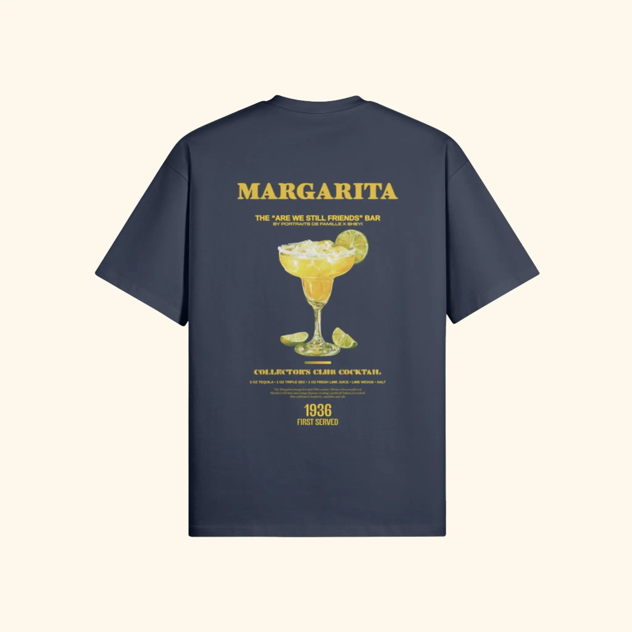 Portraits de Famille Liquid The Tee Margarita Harbor Blue Heavy Cotton Back