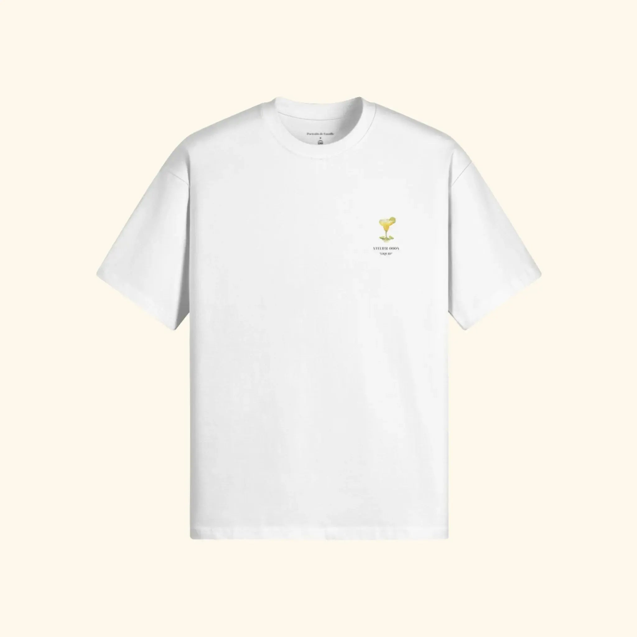 Portraits de Famille Liquid The Tee Margarita Off White Heavy Cotton Front
