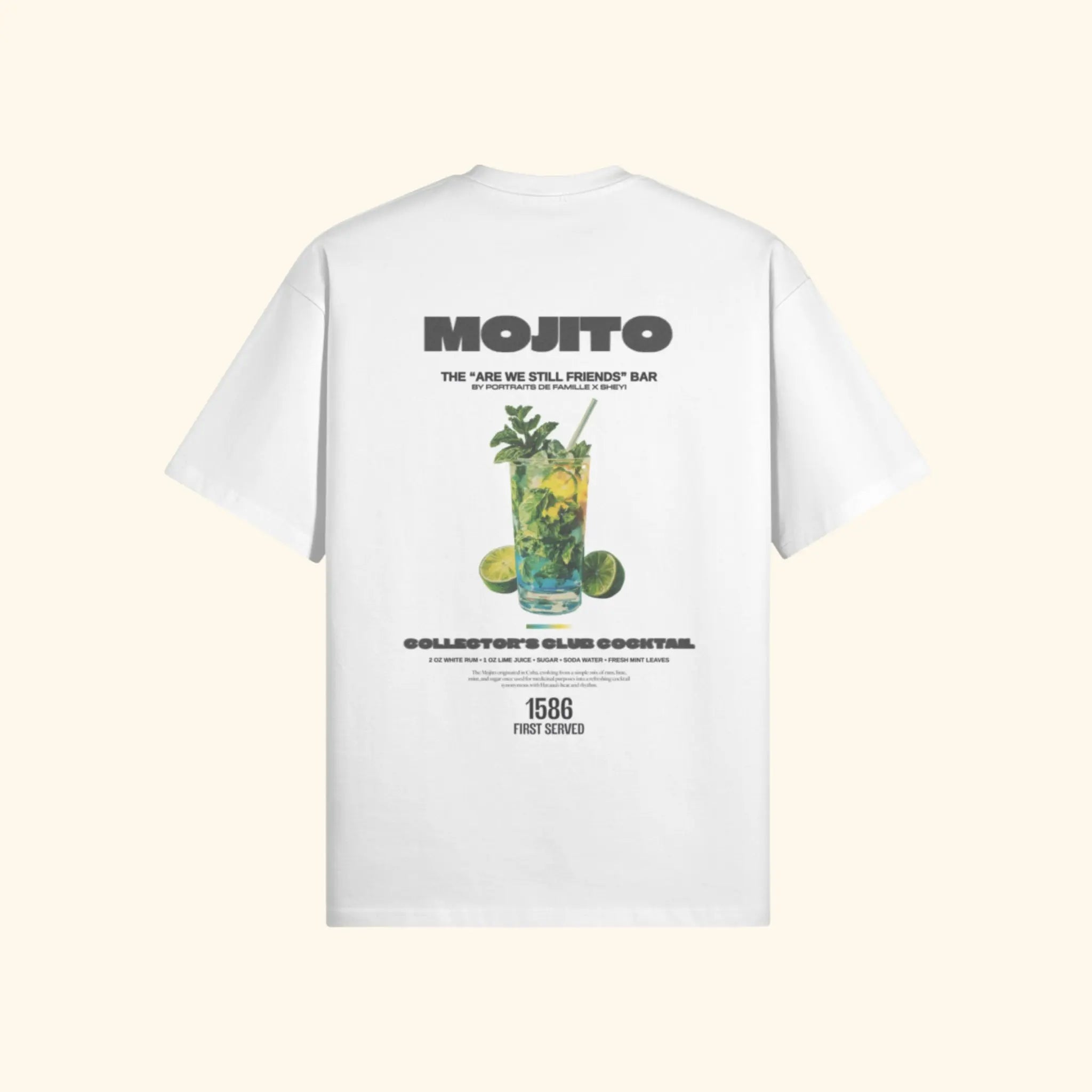 Portraits de Famille Liquid The Tee Mojito Off White Heavy Cotton Back