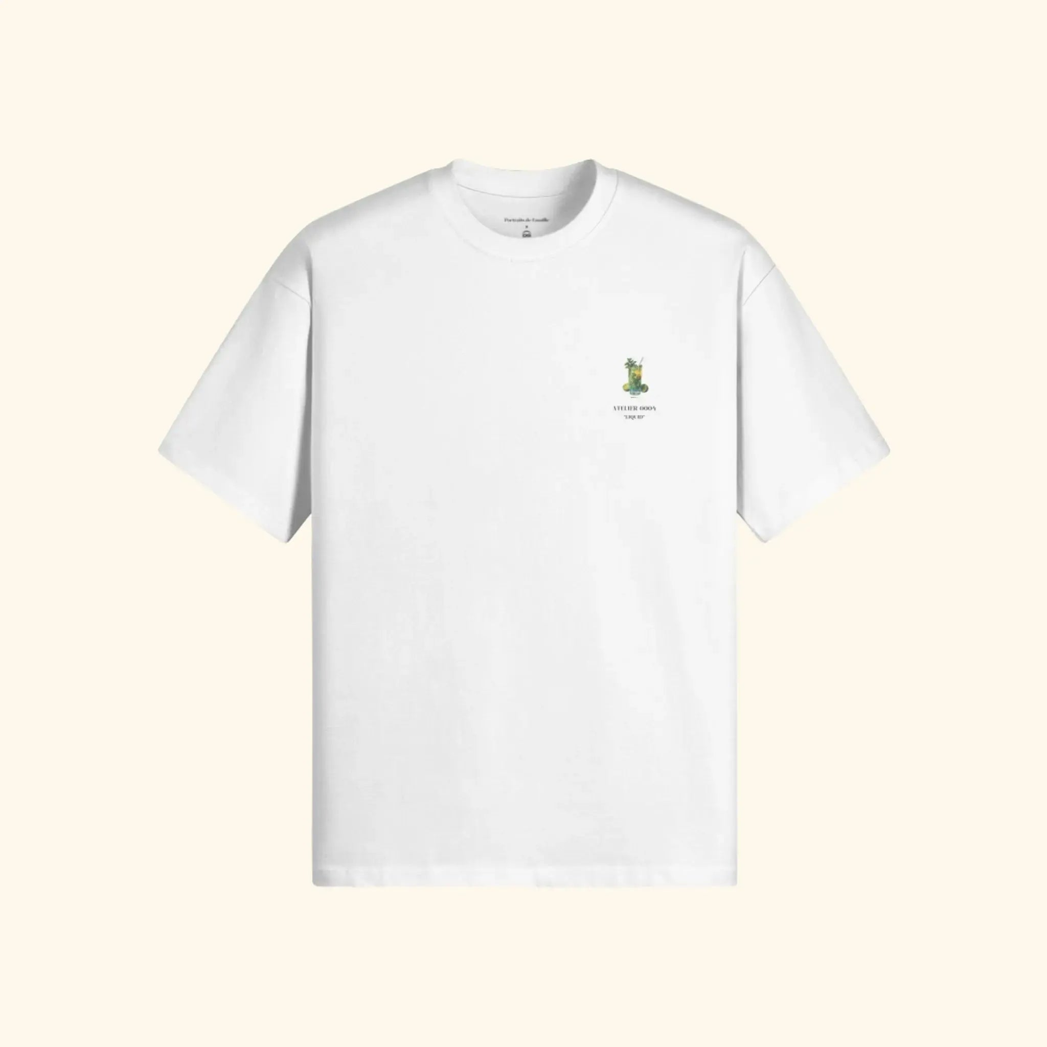 Portraits de Famille Liquid The Tee Mojito Off White Heavy Cotton Front