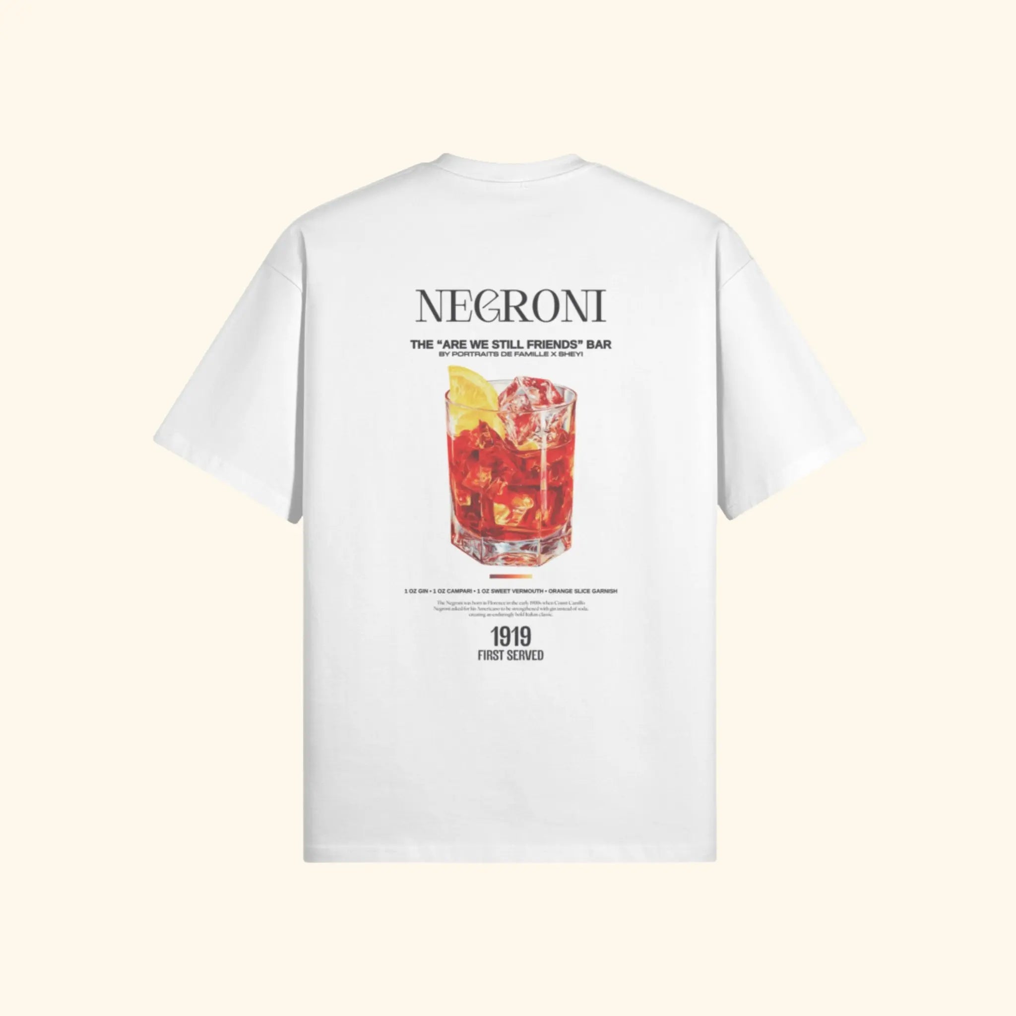 Portraits de Famille Liquid The Tee Negroni Off White Heavy Cotton Back