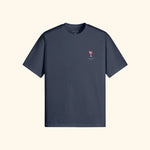 Portraits de Famille Liquid The Tee Sangria Harbor Blue Heavy Cotton Front