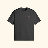 Portraits de Famille Liquid The Tee Sangria Midnight Black Heavy Cotton Front