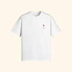 Portraits de Famille Liquid The Tee Sangria Off White Heavy Cotton Front