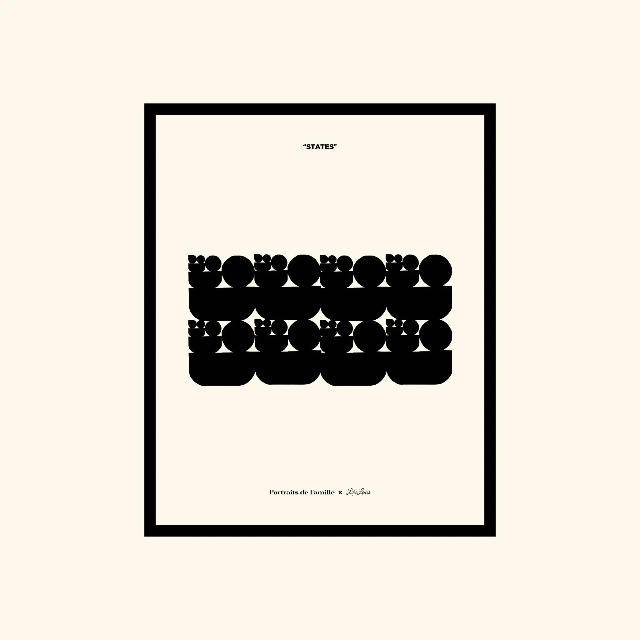 Portraits de Famille States The Print Family High Quality Unframed Giclee Paper Type Hahnemuehle Pearl Paper