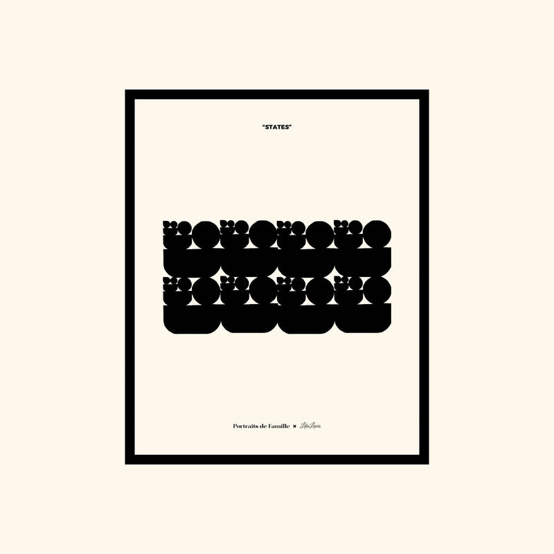 Portraits de Famille States The Print Family High Quality Unframed Giclee Paper Type Hahnemuehle Pearl Paper