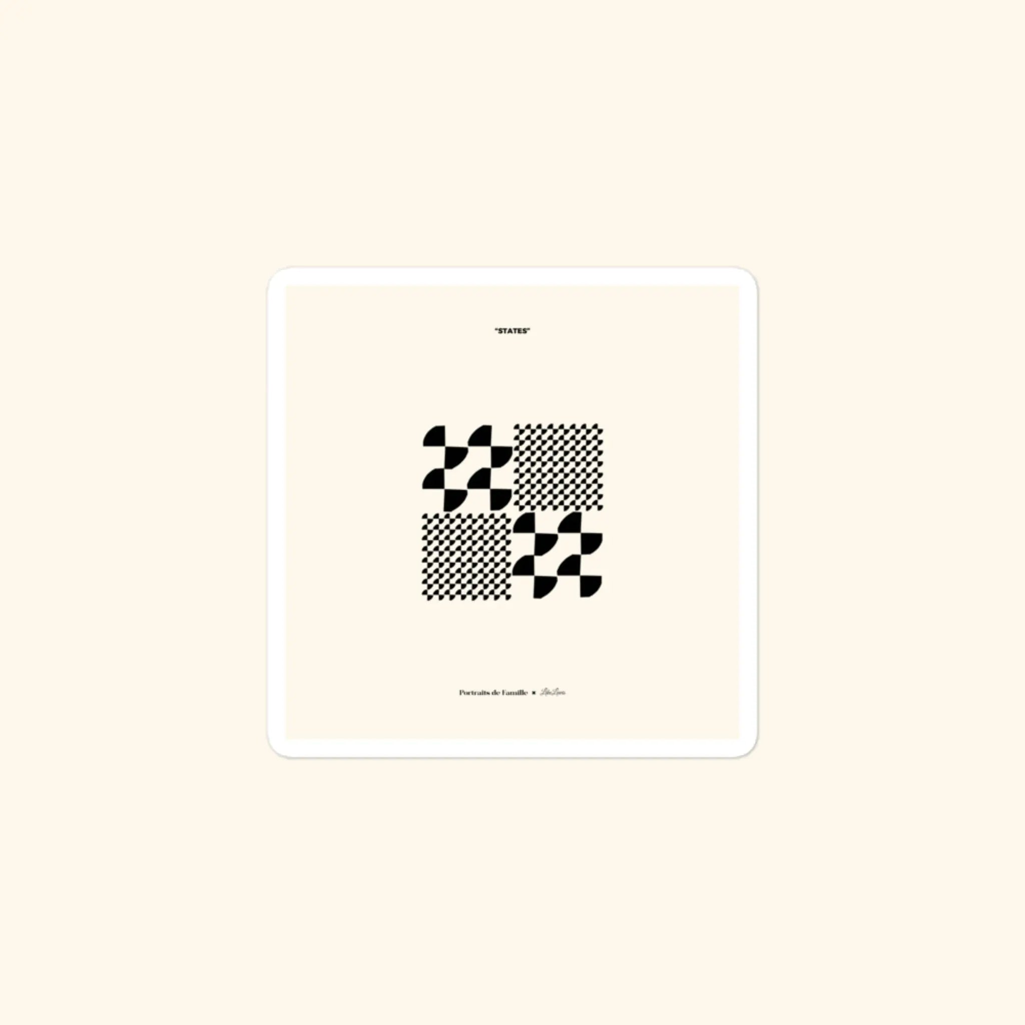 Portraits de Famille States The Sticker Alien 3x3 High Opacity Durable Front