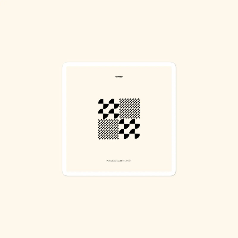 Portraits de Famille States The Sticker Alien 3x3 High Opacity Durable Front