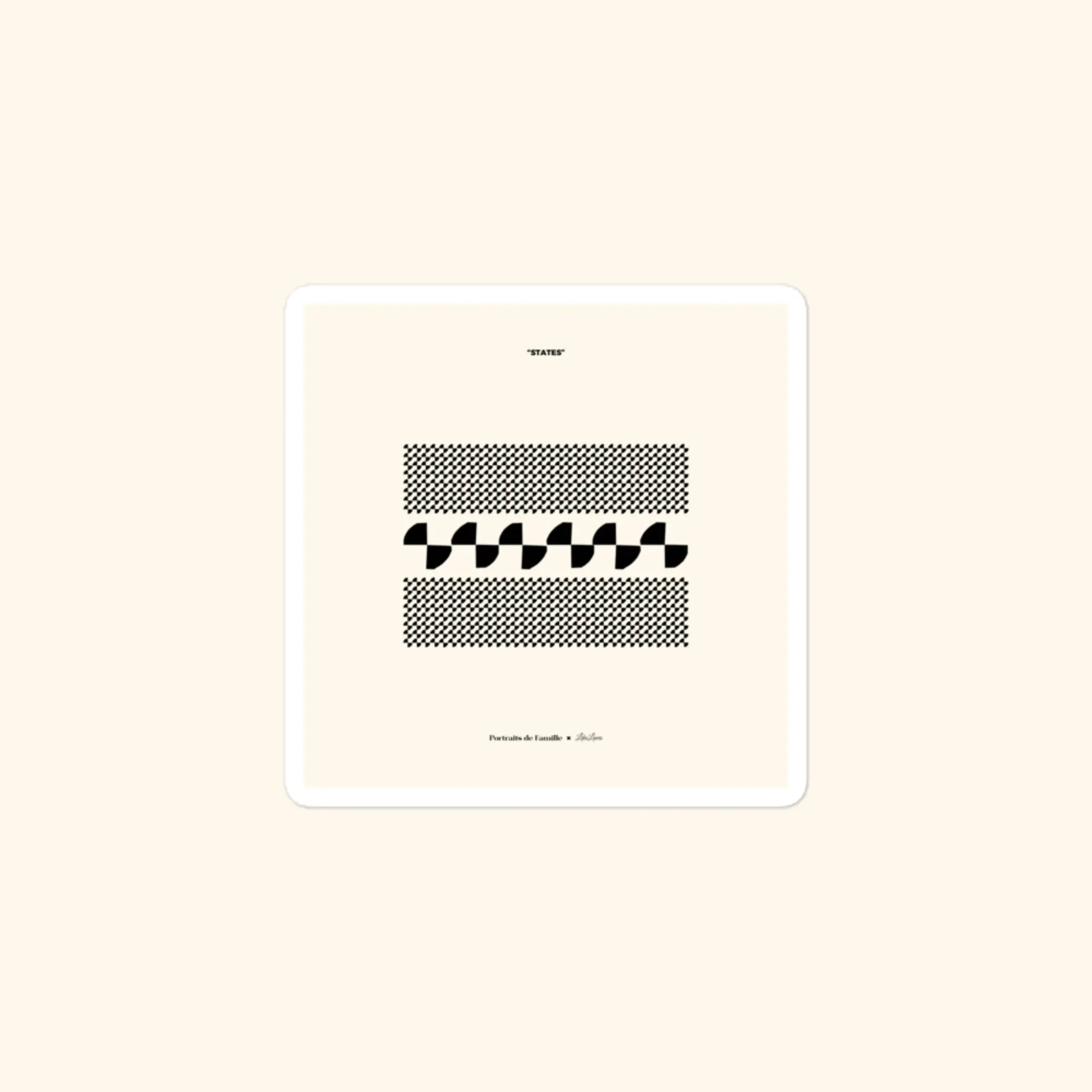 Portraits de Famille States The Sticker Legal Alien 3x3 High Opacity Durable Front