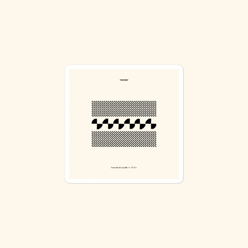 Portraits de Famille States The Sticker Legal Alien 3x3 High Opacity Durable Front