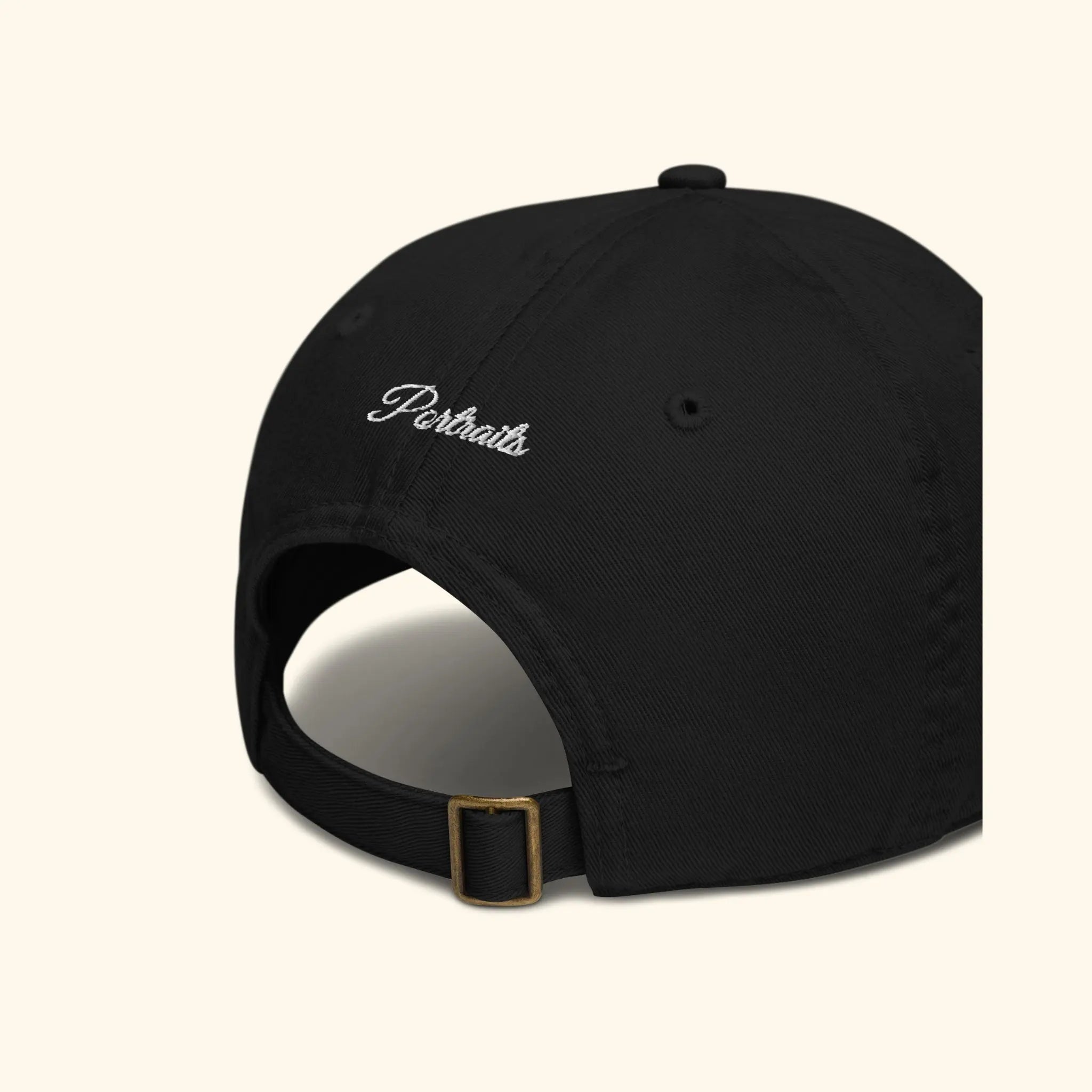 Portraits de Famille The Cap Archive Midnight Black Organic Cotton Side