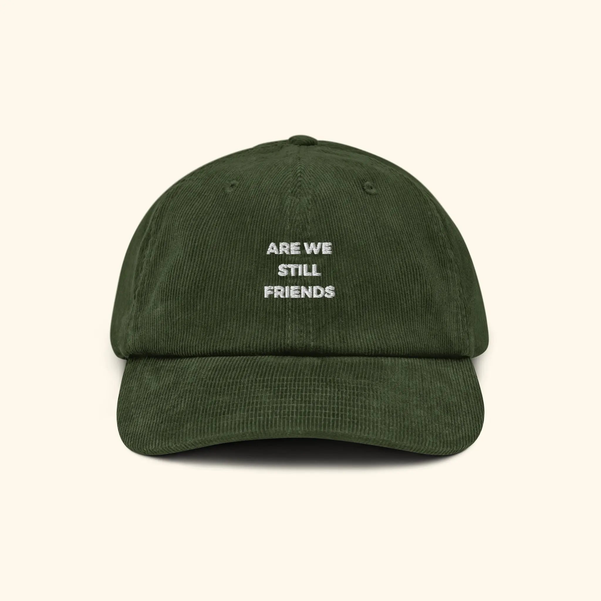 Portraits de Famille The Cap Corduroy Forest Green Cotton Front