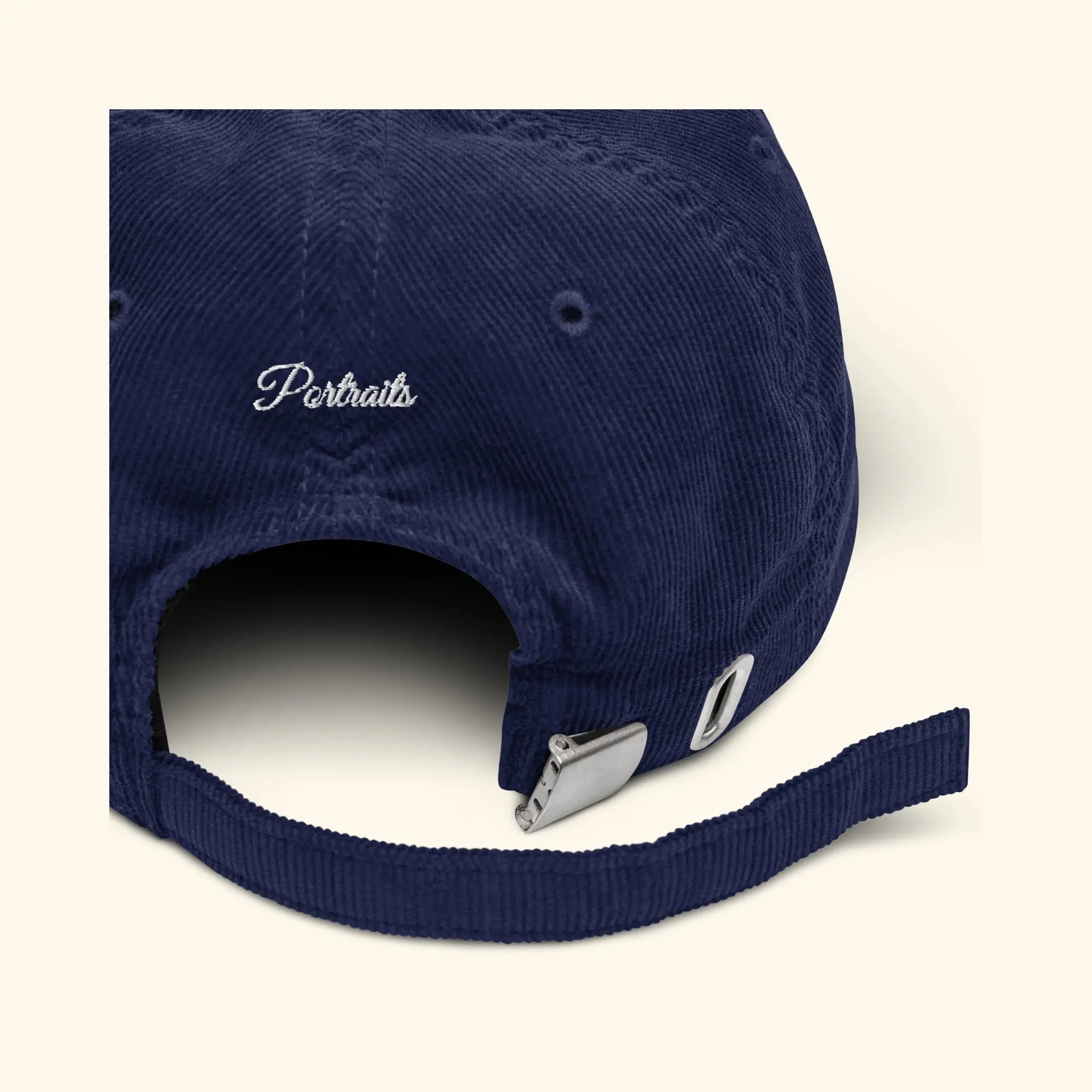 Portraits de Famille The Cap Corduroy Harbor Blue Cotton Side