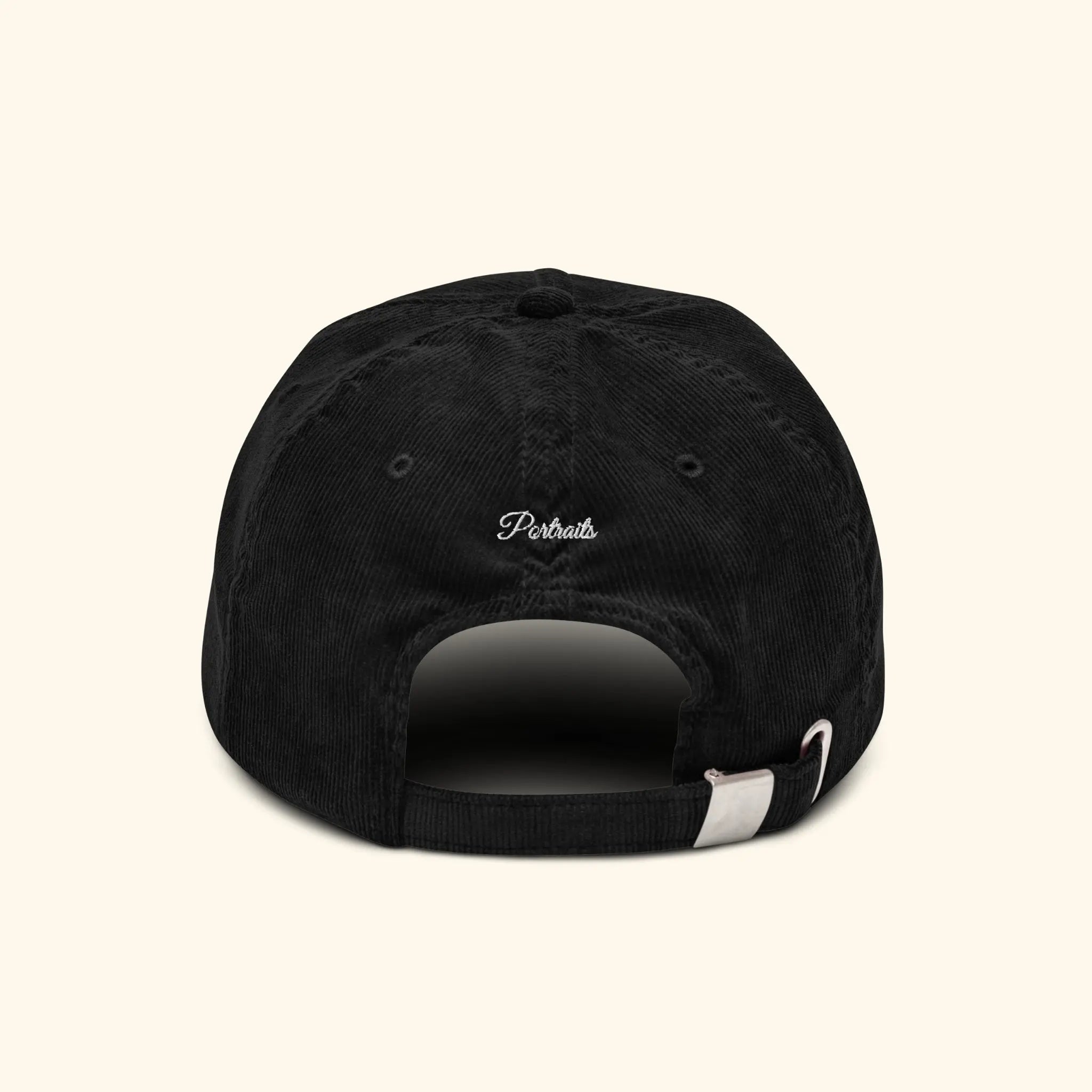 Portraits de Famille The Cap Corduroy Midnight Black Cotton Back