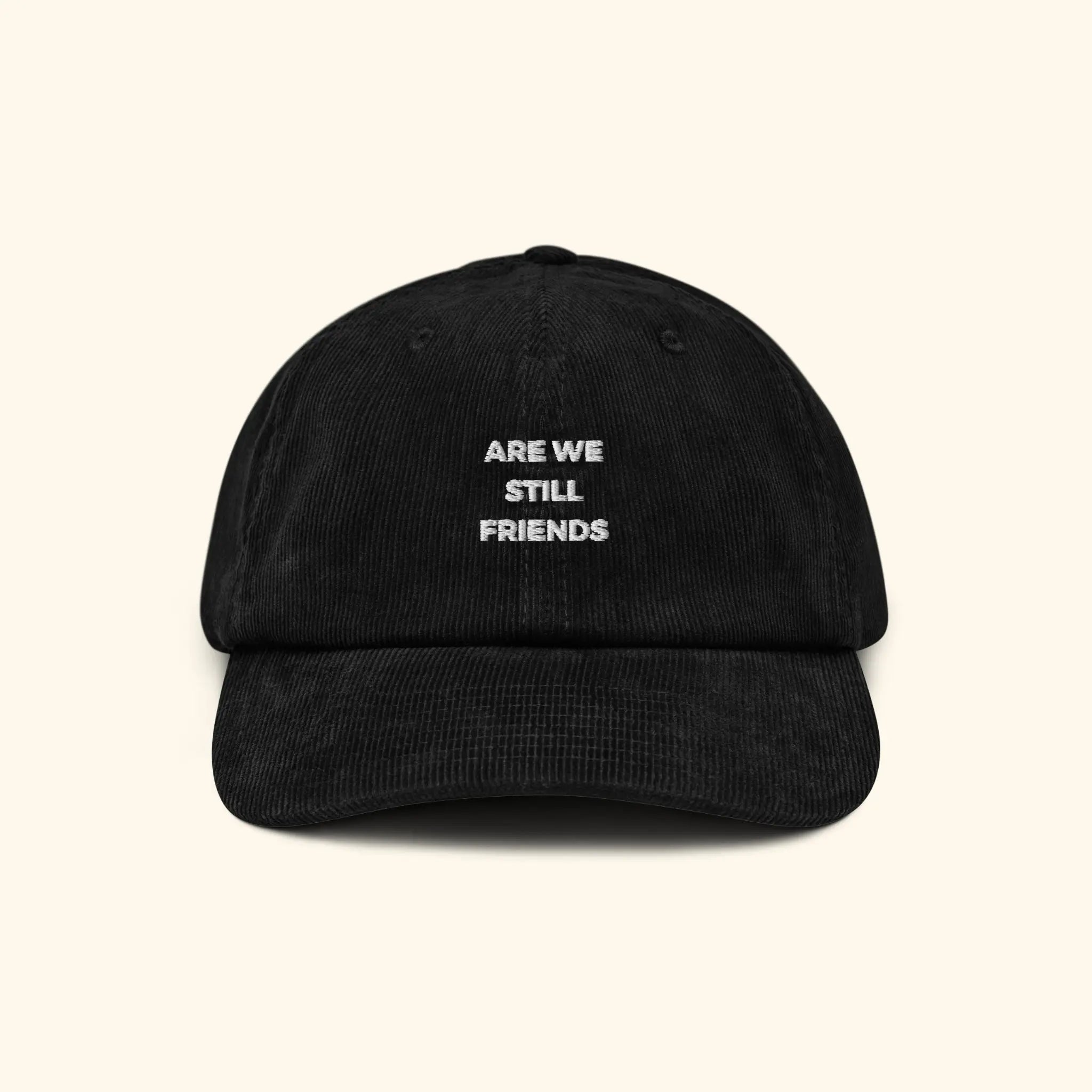 Portraits de Famille The Cap Corduroy Midnight Black Cotton Front