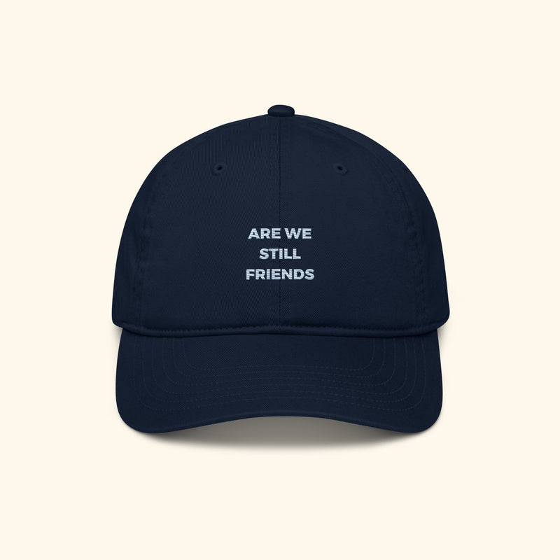 Portraits de Famille The Cap Slogan Pacific Blue Organic Cotton Front