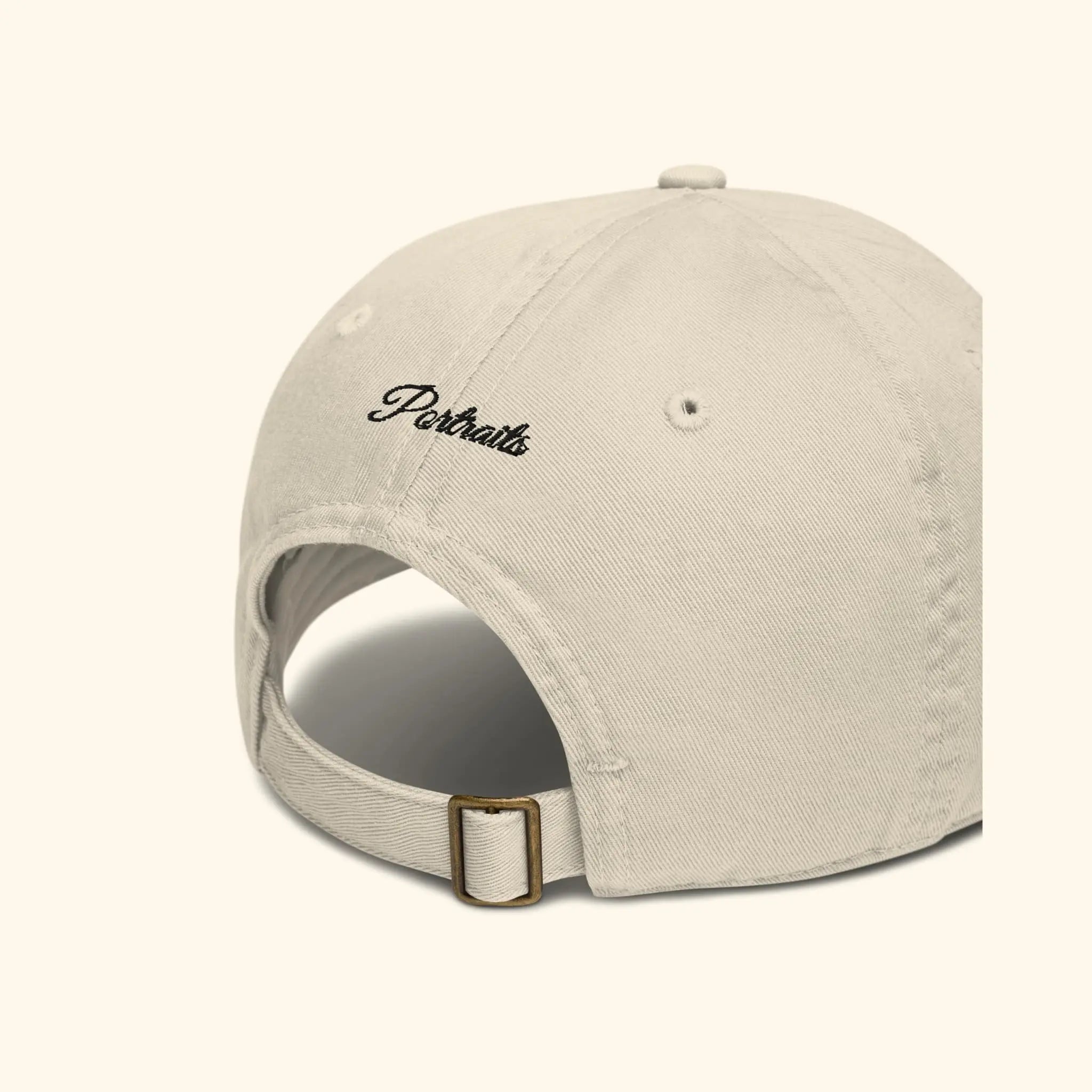 Portraits de Famille The Essentials The Cap Question Gentle Beige Organic Cotton Side