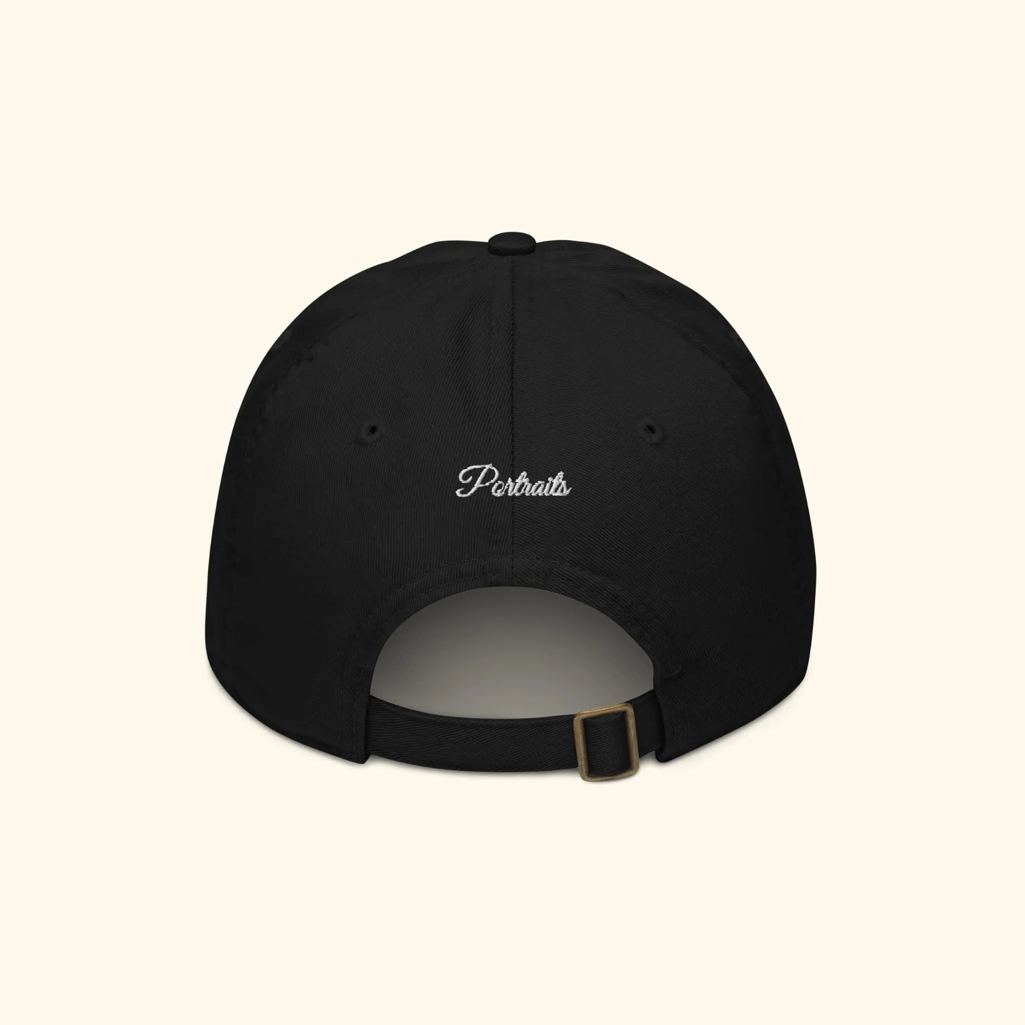 Portraits de Famille The Essentials The Cap Question Midnight Black Organic Cotton Back