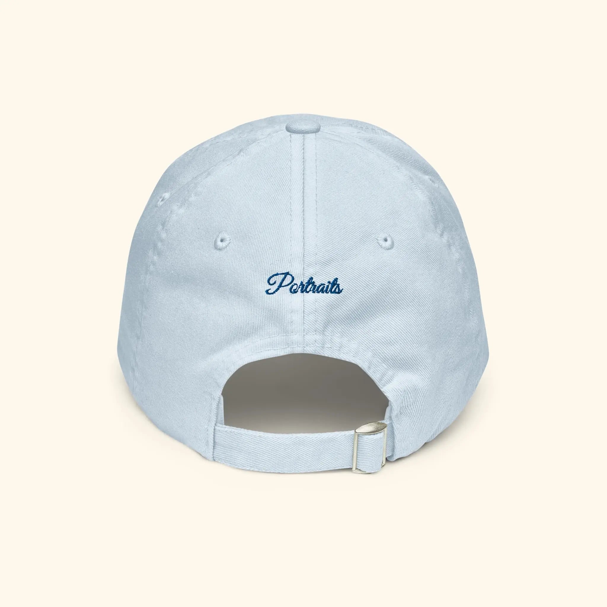 Portraits de Famille The Essentials The Cap Question Pastel Blue Organic Cotton Back