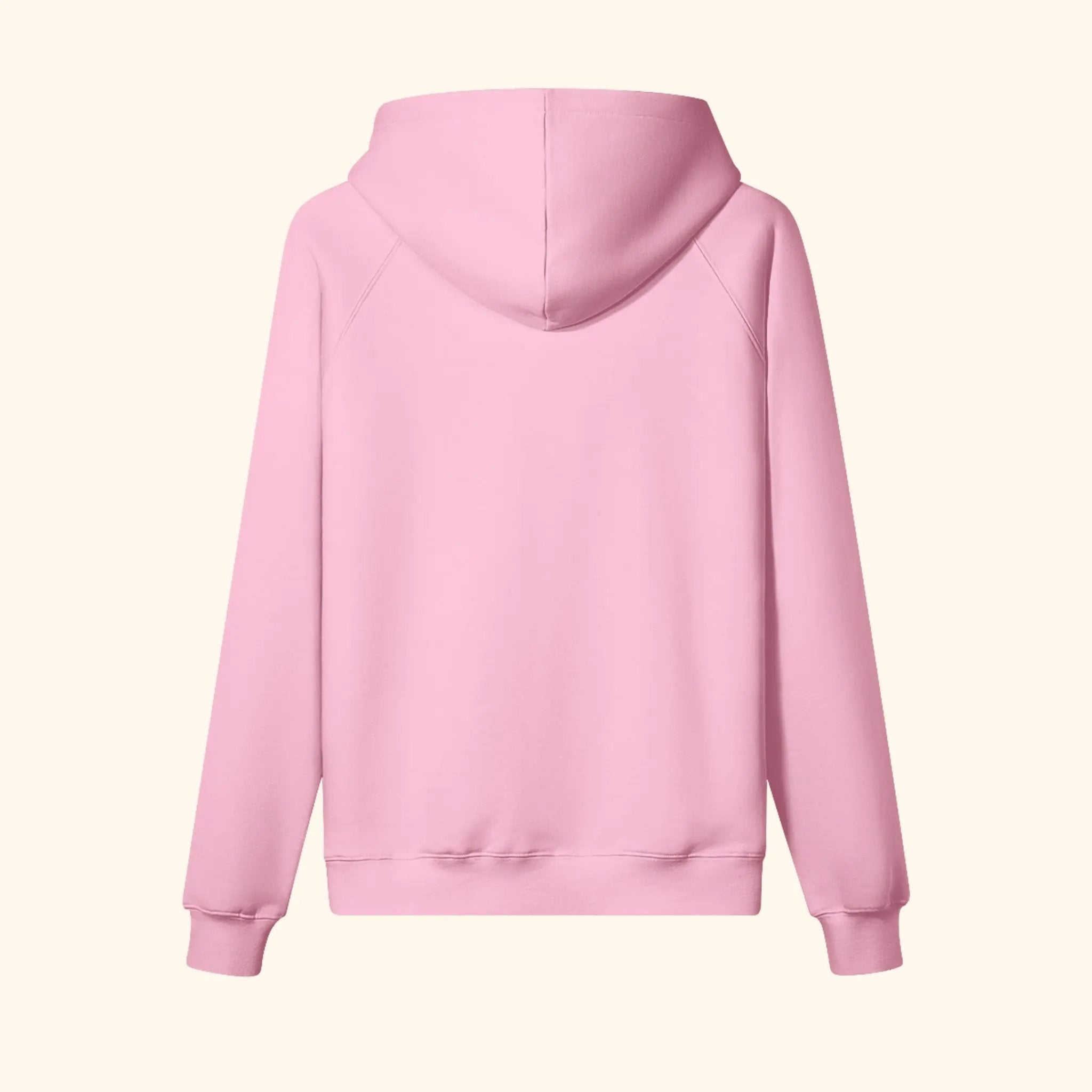 Portraits de Famille The Essentials The Hoodie Logo Embroidered Flamingo Pink Heavy Cotton Back