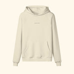 Portraits de Famille The Essentials The Hoodie Logo Embroidered Pastel Beige Heavy Cotton Front