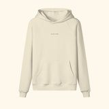 Portraits de Famille The Essentials The Hoodie Logo Embroidered Pastel Beige Heavy Cotton Front