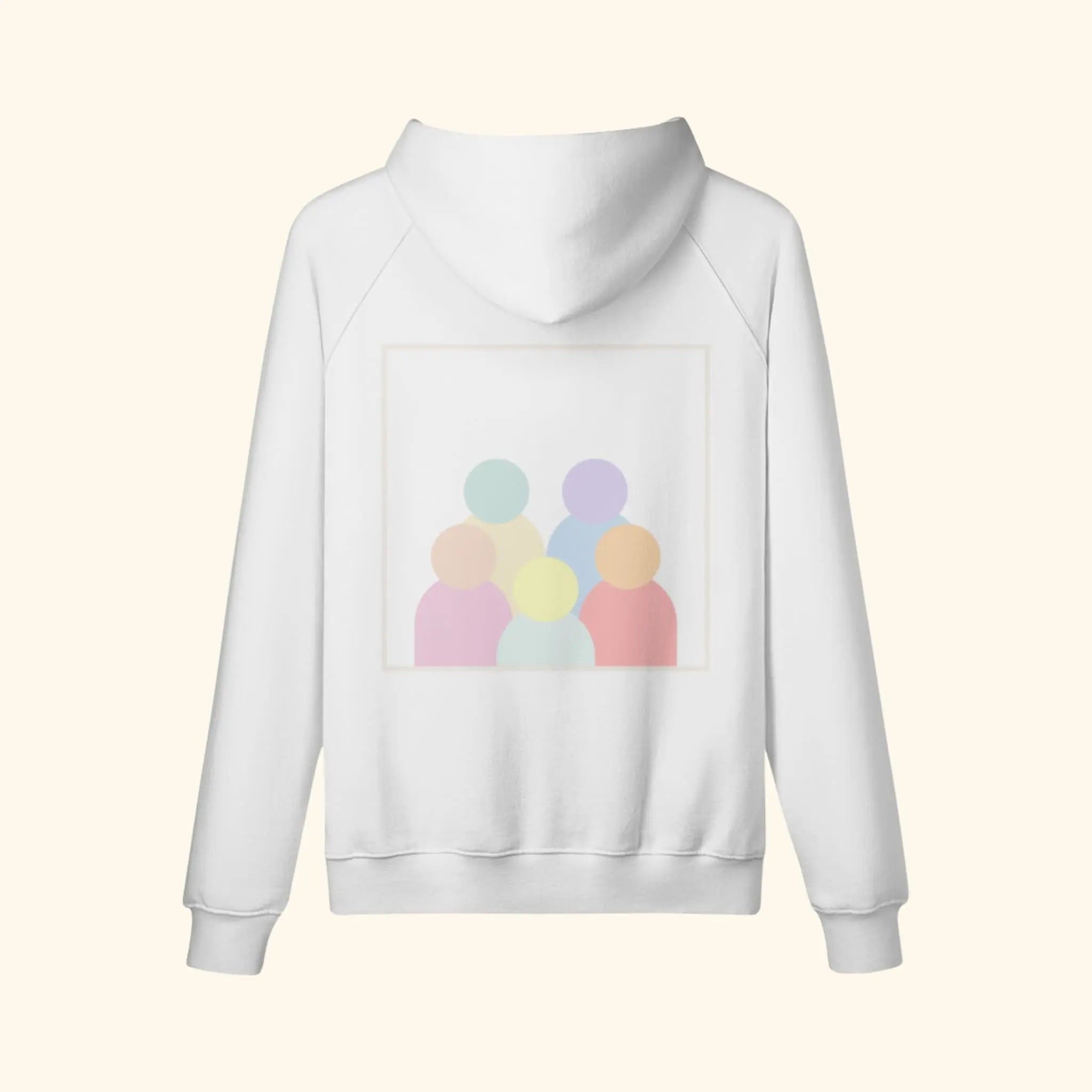 Portraits de Famille The Essentials The Hoodie Logo Soft Khaki Heavy Cotton Back