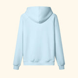 Portraits de Famille The Essentials The Hoodie Pass Embroidered Azure Whisper Heavy Cotton Back