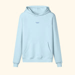 Portraits de Famille The Essentials The Hoodie Pass Embroidered Azure Whisper Heavy Cotton Front